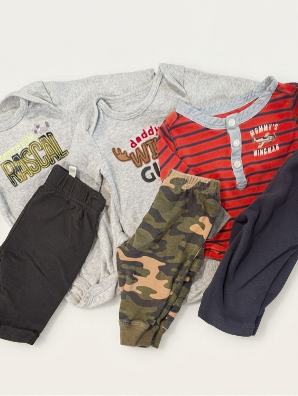 Carter's 3M Baby Clothing Set with Graphic Onesies and Pants